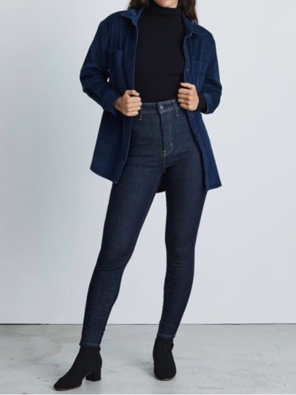 Everlane The Way High Skinny Jeans 32 Regular Dark Wash Indigo High Rise Denim